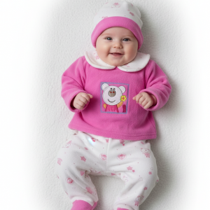 winter cotton pajama for baby- pink 0003