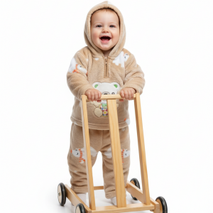 winter velvet  pajama for baby- brown 0015