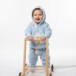 winter velvet  pajama for baby- baby blue  0014